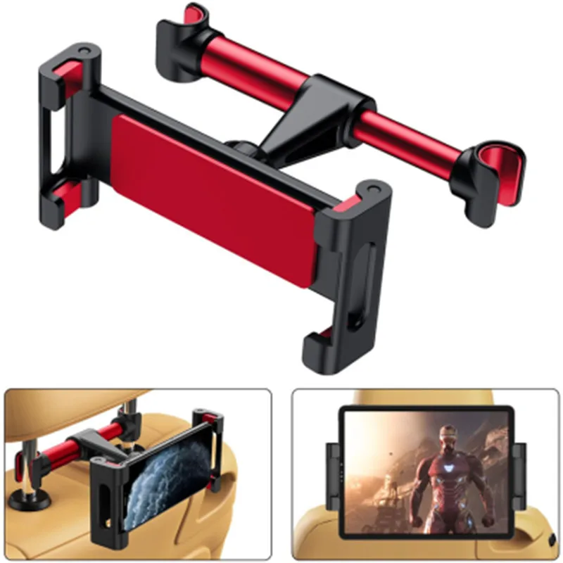 Telescopic Car Rear Pillow Phone Holder Tablet PC Seat Rear Headrest Mounting Bracket Car Holder for Mobile Phone Tablet