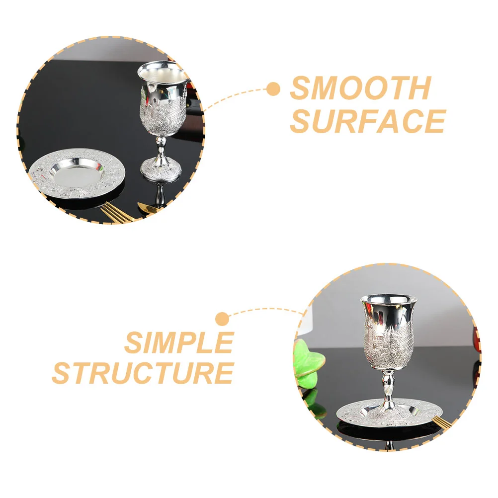 Еврейская стеклянная чашка Шабопус Праздничные очки Шабат Посеребренный