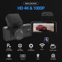 acceo 4k uhd 1080p dash cam video recorder driving dual lens gps track wi fi super night vision dashcam video registrar car dvr