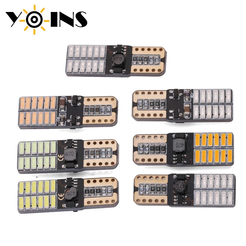 2 шт. Автомобильные светодиодные лампы 12 В T10 194 W5W 4014 24 SMD |