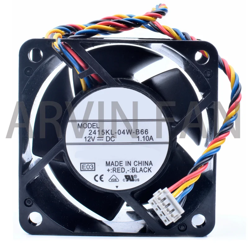 Новый оригинальный 2415KL-04W-B66 6 см 6038 дюйма 60x60x38 мм 12 в 1,10 а Вентилятор охлаждения серверного шасси
