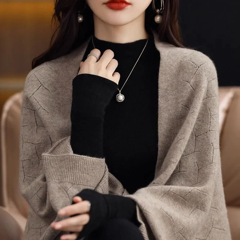 Роскошный шерстяной вязаный эксклюзивный товар зимняя новая однотонная