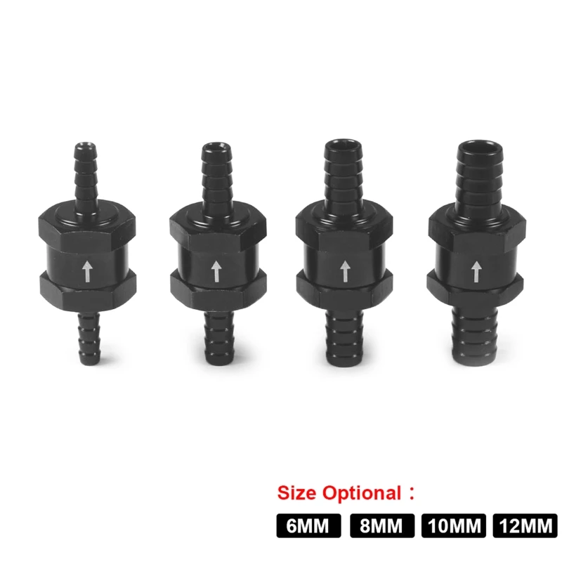 

6/8/10/12mm Aluminium Alloy One Way Fuel Line Non Return Check for VALVE Petrol for DIESEL for Car Vacuum Hose Oil Water