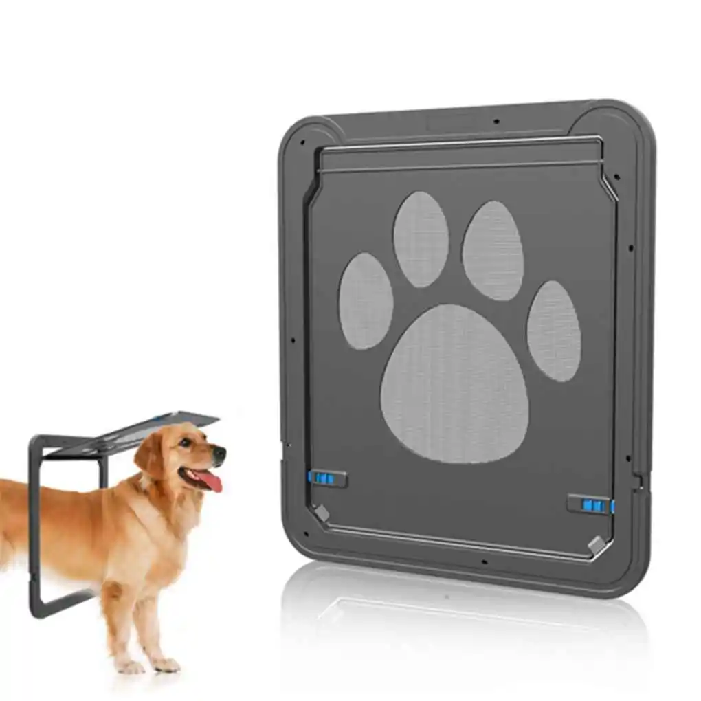 

Pet Flap Door Home Entrance Dog Cat Gate Door with Controllable 4 Way Lock Security Flap Door Small Pets
