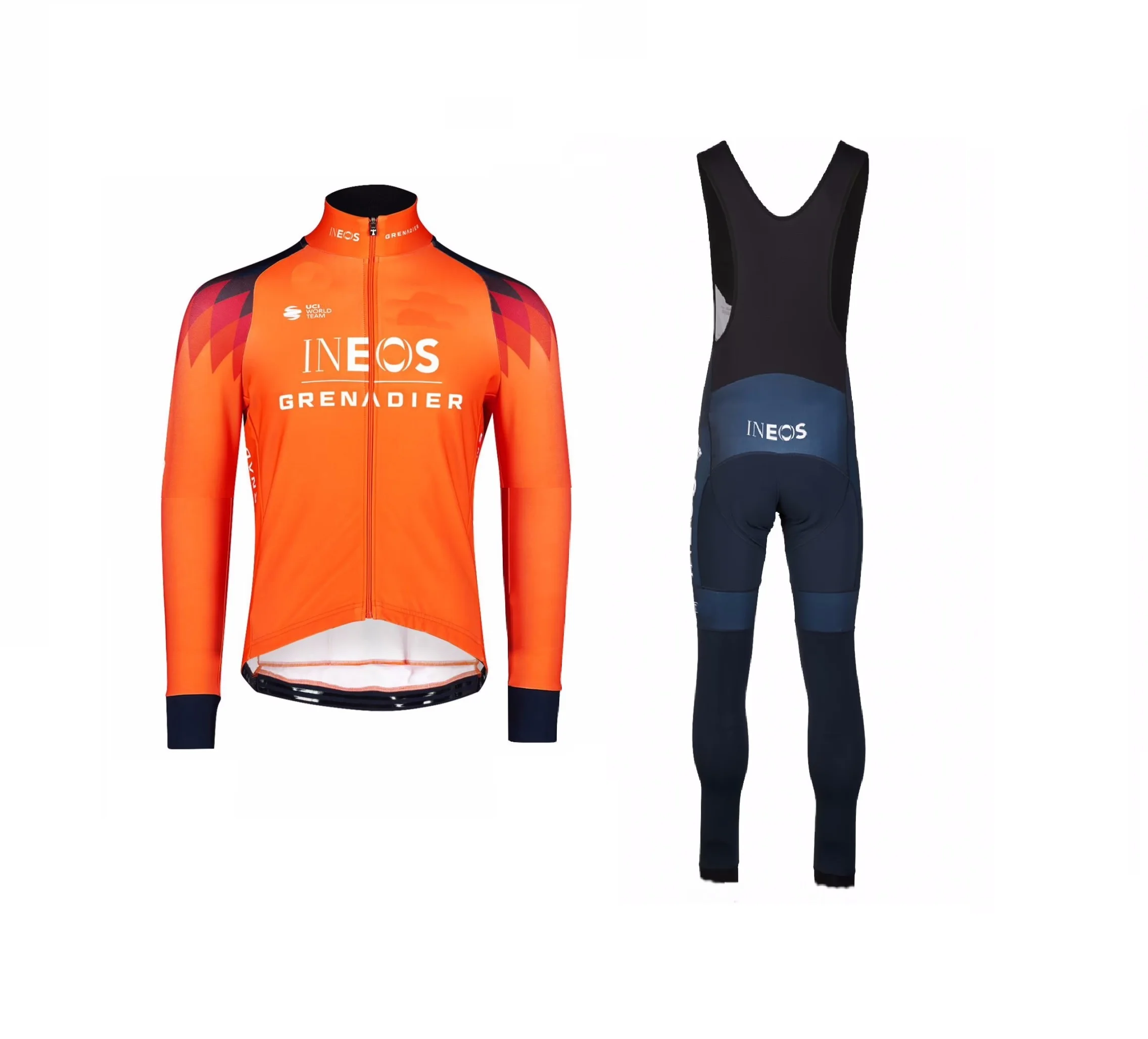 

SPRING SUMMER 2023 INEOS Grenadiers TEAM Orange Cycling Jersey Long Sleeve Bicycle Clothing With Bib PANTS Ropa Ciclismo