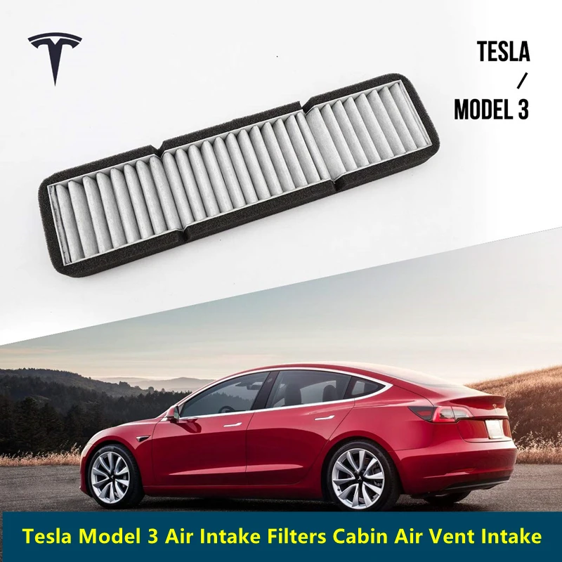 

Tesla Model 3 Air Intake Filters Cabin Air Vent Intake with Activated Carbon Air Conditioning Grille Inlet Cover 2016-2022