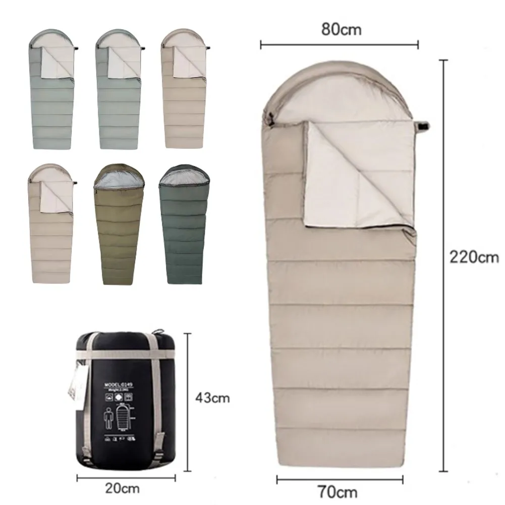 

Спальный мешок-конверт на 1 человек, легкий хлопковый, 3-х сезонный, удобный многофункциональный, Для Путешествий, Походов