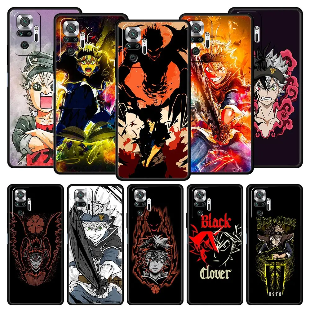 

Black Clover Asta Anime Phone Case For Xiaomi Redmi Note 11 10 Pro 9S 9 8 7 9T 8T 9C 9A 8A 11T 5G 10S K50 K40 Gaming Soft Cover