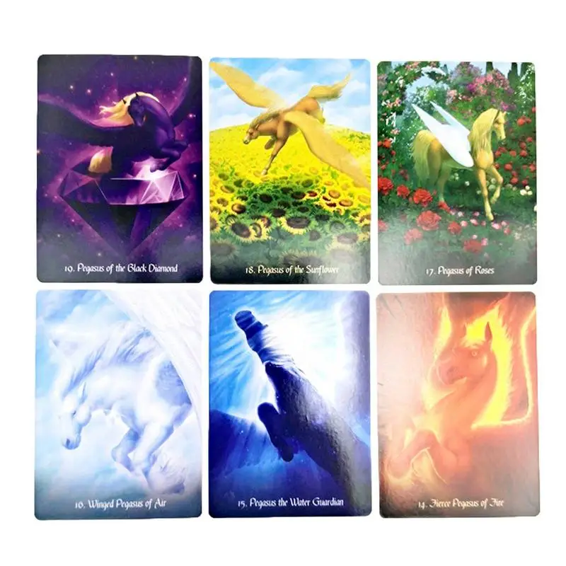 

Exquisite Tarot Cards Pegasus Glowing Oracle Interactive Magic Board Game Tarot Magical Fate Divination Card Games Carry Card