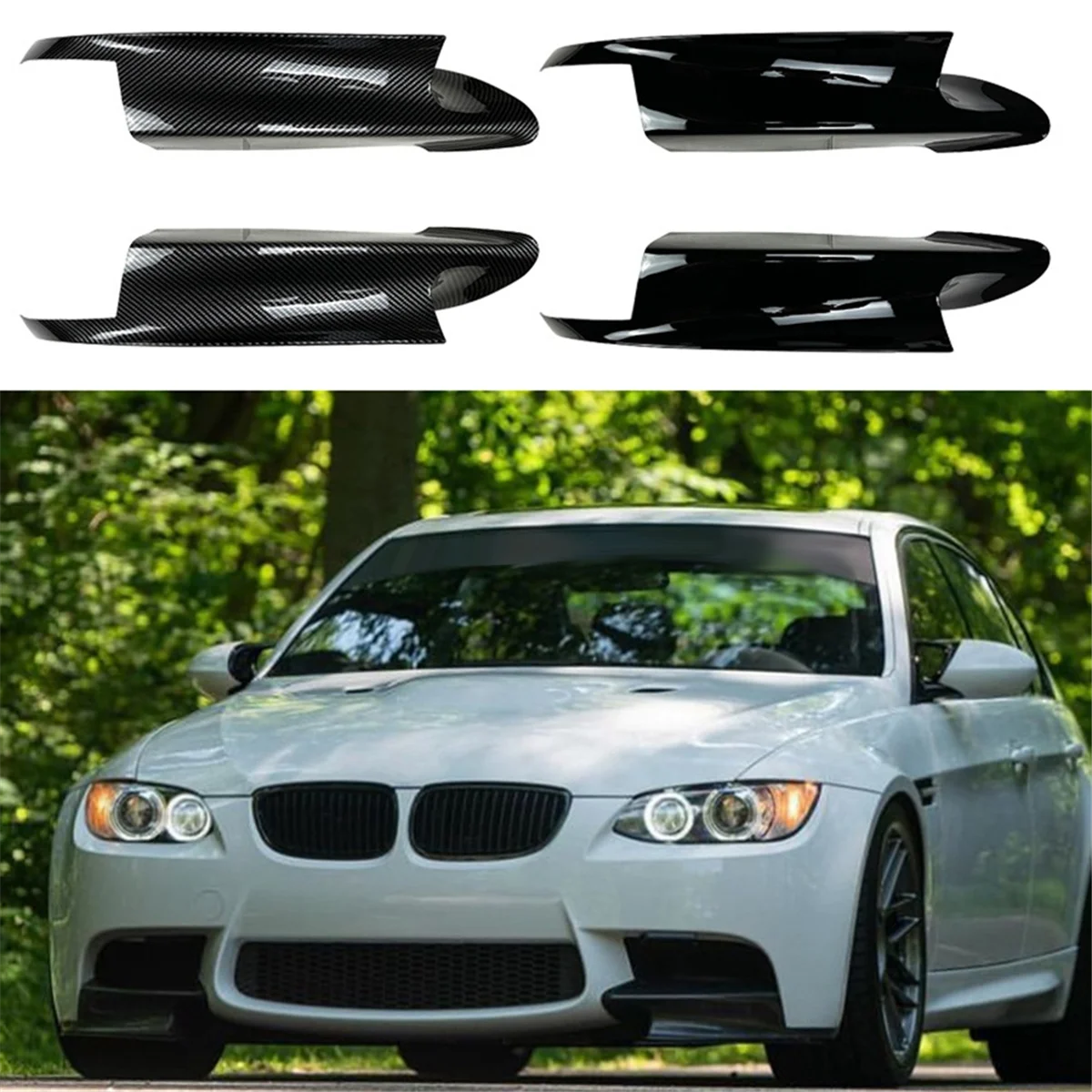 Для BMW 3 серии E90 E91 E92 E93 M3 2006-2013 передний бампер губа угловой диффузор сплиттер