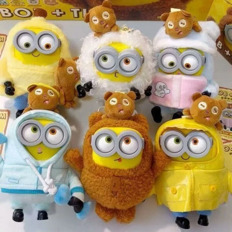 Фото 52TOYS Bob Tim Minions: Серия «Лучше вместе» — Милые аниме-фигурки из мультфильмов, плюшевые модели, подарочная коробка, модные игрушки для коллекции и подарков №5