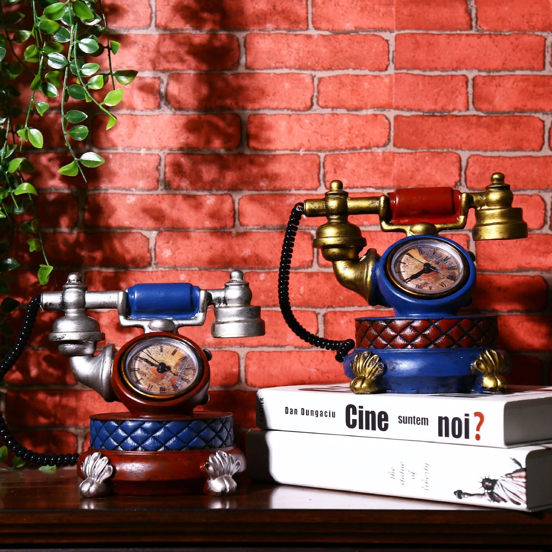 

American Creative telephone ornaments resin home window living room desktop decoration handicraft ornaments