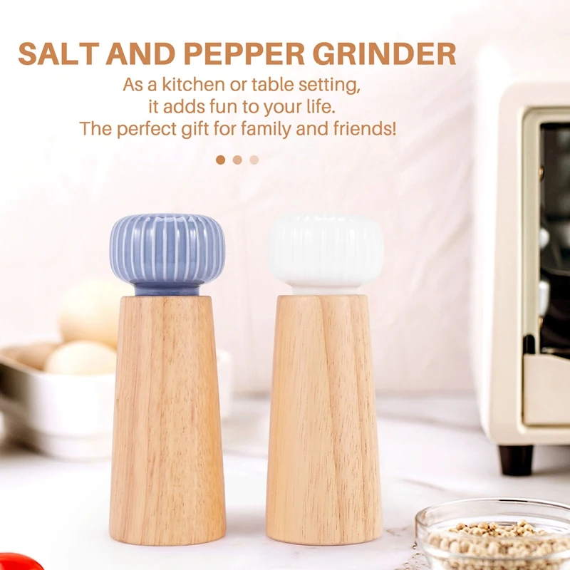 Мельница для соли и перца деревянные перечницы с прочной регулируемой