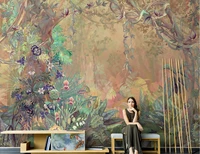 custom wallpaper murals hand painted tropical jungle flowers and birds wallpaper living room tv background papel de parede