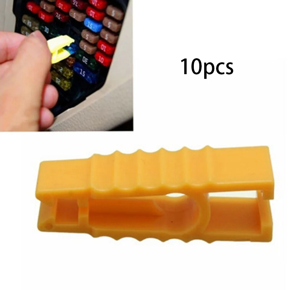 

10X Universal Blade Fuse Puller Car Automobile Fuse Clip Tool Extractor Yellow Uses For Extractor Car Fuse Plastic