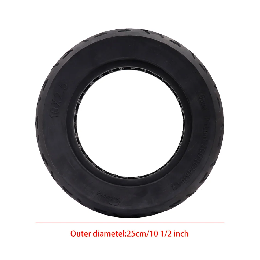 

Durable Tire for Speedway 10x2.50 Solid Tyre Electric Scooter Explosion-Proof Tyre Non-Pneumatic Wheel Damping Tire Advanced