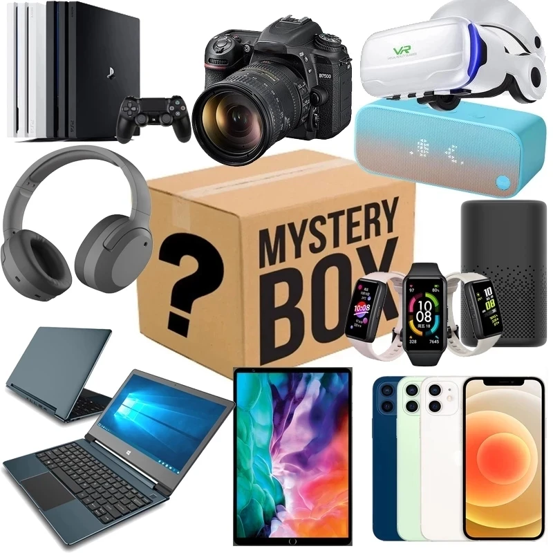 

2022 Blind Box New Gifting Novelty Random Items Mystery Box 100% Surprise High Quality Electronic Holiday Gift Lucky Mystery Box