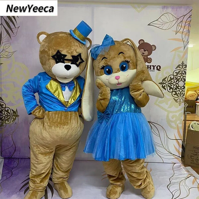 Костюм-талисман плюшевый медвежонок Свадебный костюм медведя на день рождения