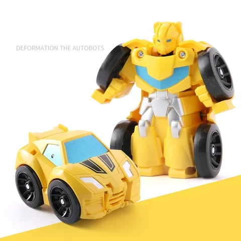 Крутой Аниме Робот автомобиль игрушки модели Детский Мини деформированный автомобиль мальчик праздничный подарок