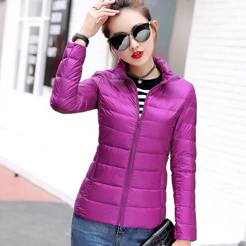 Down Jacket Women Lightweight Winter Jacket Down Jacket 2022 New Korean Short Stand Collar Coat 16 Colors
