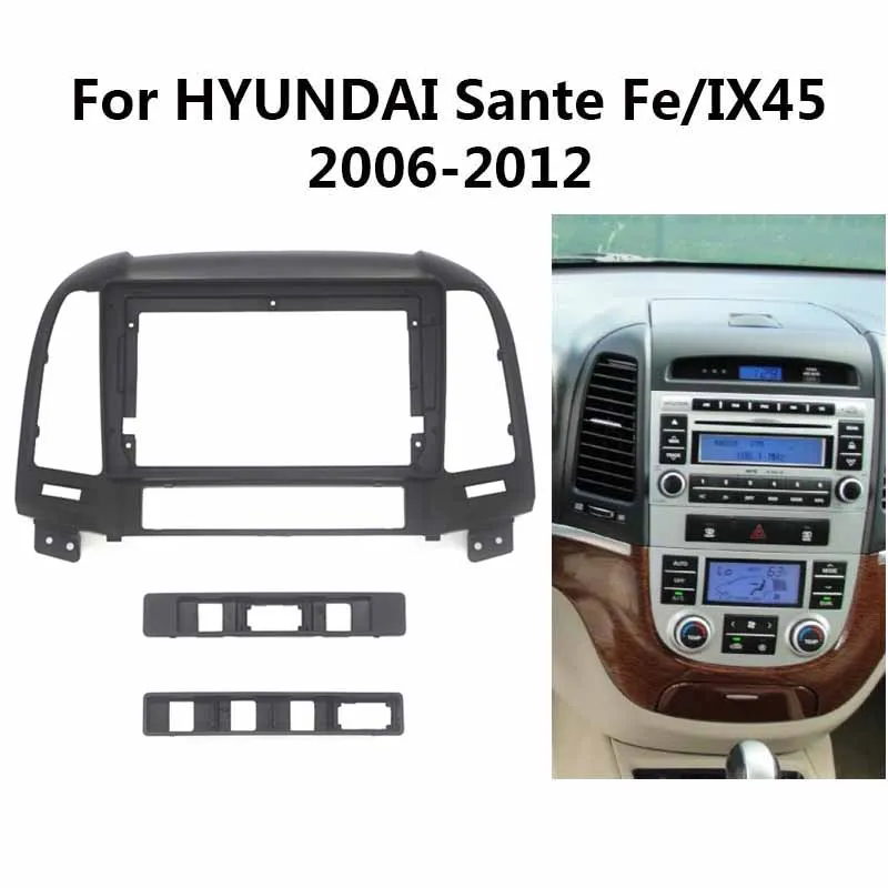 Автомобильный радиоприемник 2 Din 9 дюймов пластиковая панель Fascia Для HYUNDAI Santa Fe | Панели -1005002665327440