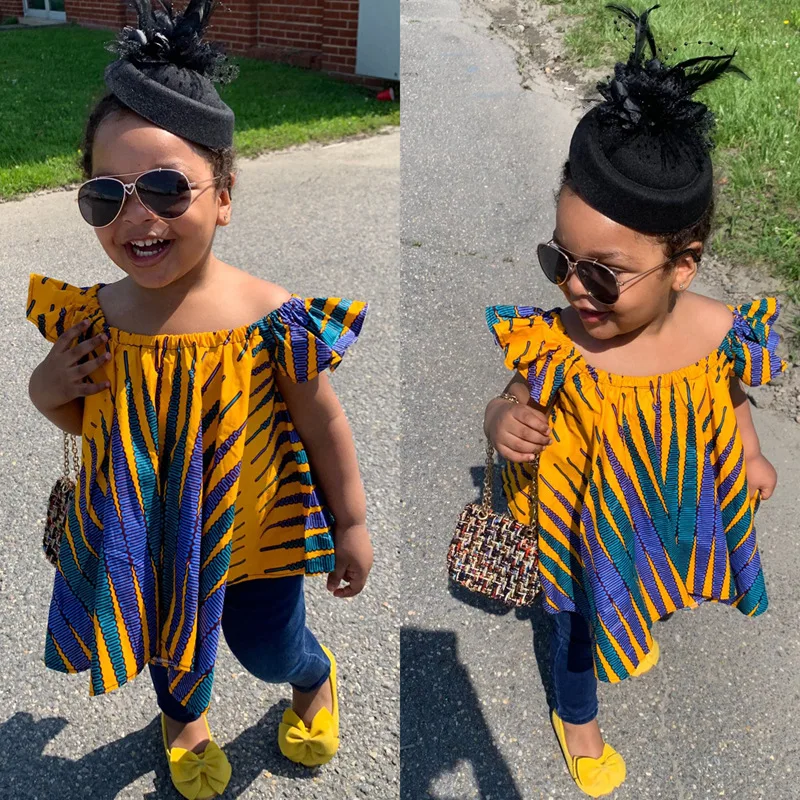 

Summer Baby Kids Girls Africa Bohemian Style Shirt Tops Party Dress Children African Clothing Fashion Dashiki Dresses Clothes