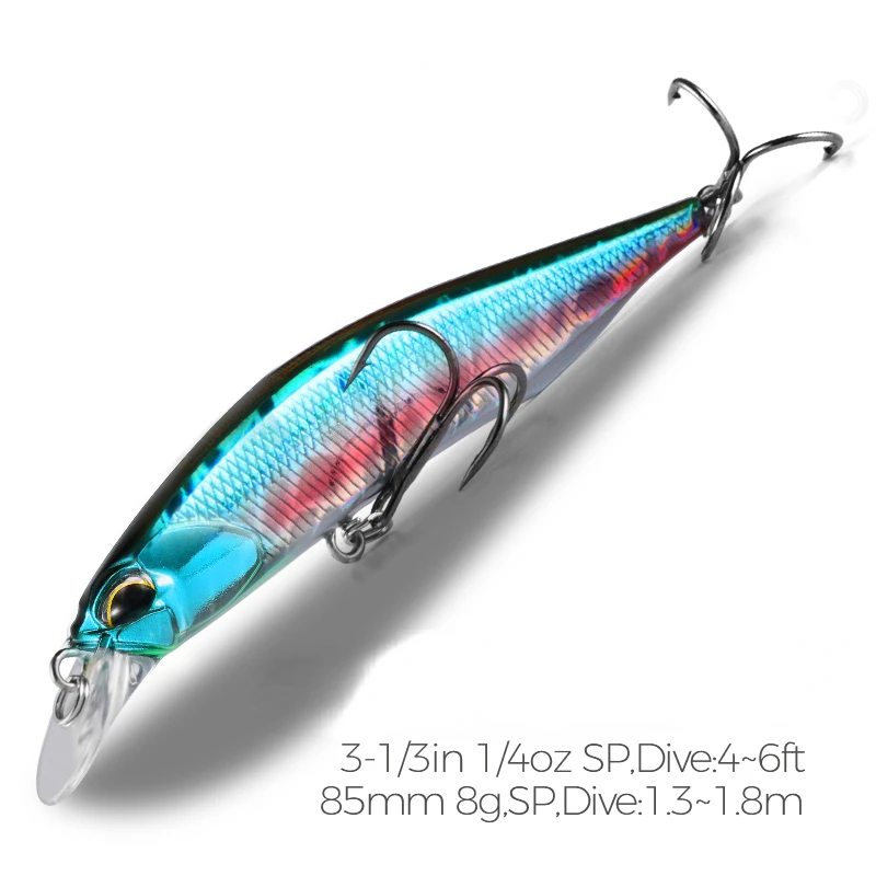 

85mm 8g Hot Model Fishing Lures Hard Bait 14color for Choose Minnow Quality Professional Minnow Depth1.3-1.8m