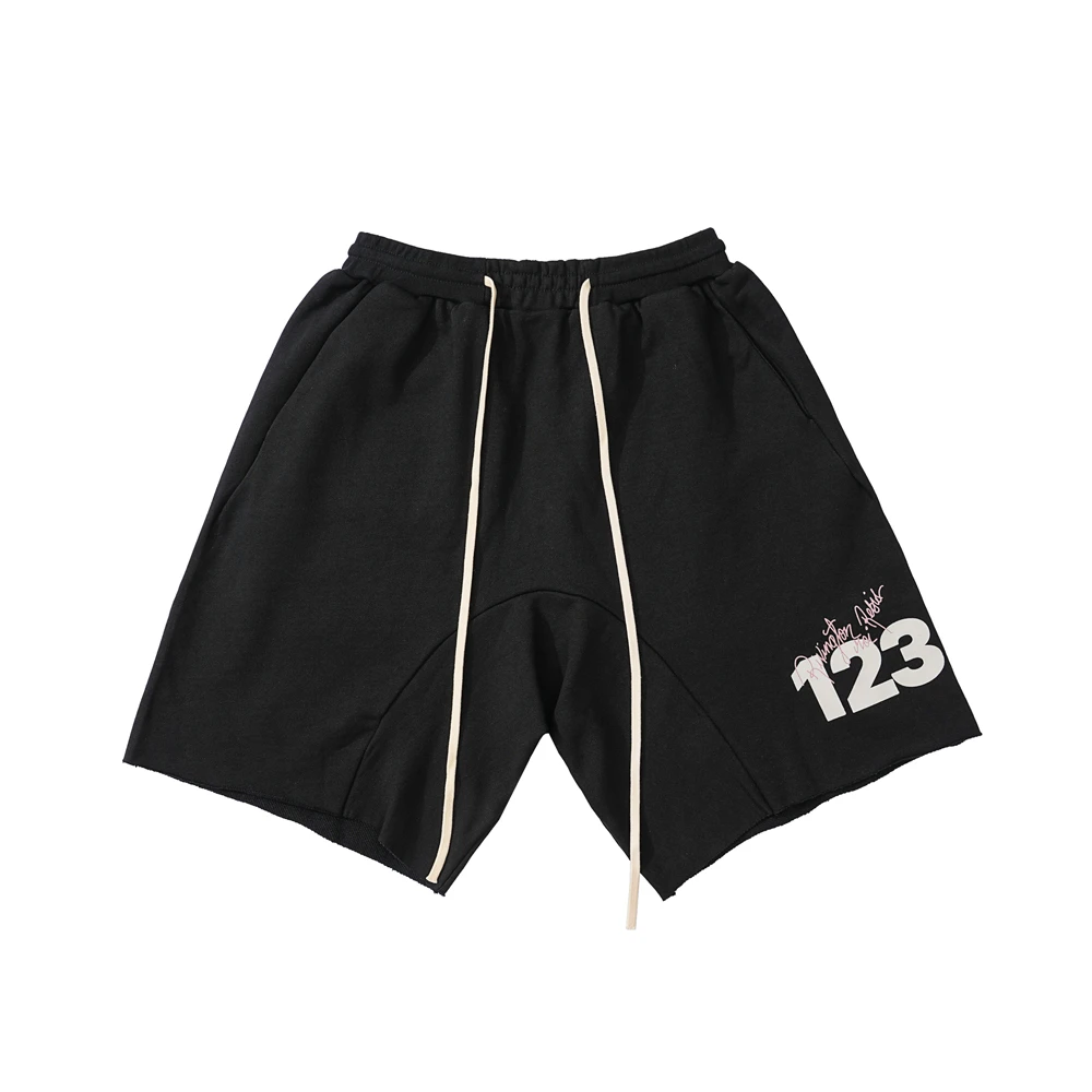 

Шорты RRR123 мужские спортивные, свободные короткие штаны для спортзала, улицы, фитнеса, пляжа, уличная одежда, спортивные брюки с надписью, повседневная одежда-карго, теходежда