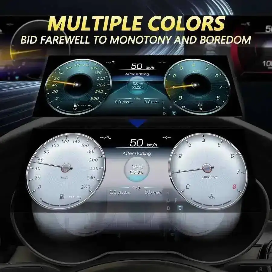 Фото Панель приборов с цифровым дисплеем и спидометром для Mercedes Benz C-Class W205 GLC-Class 2015-2018, виртуальная приборная панель №4