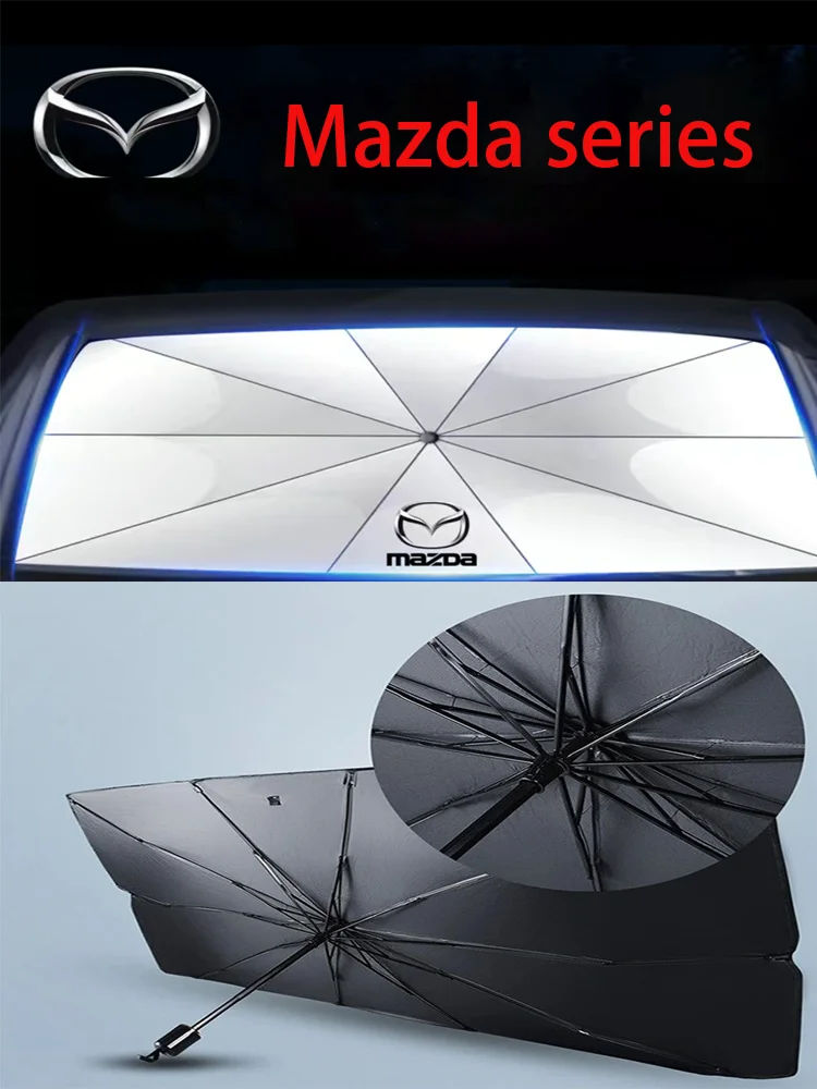 Автомобильный специальный солнцезащитный козырек для Mazda, складной портативный удобный козырек для лобового стекла, подходит для всех автомобилей Mazda