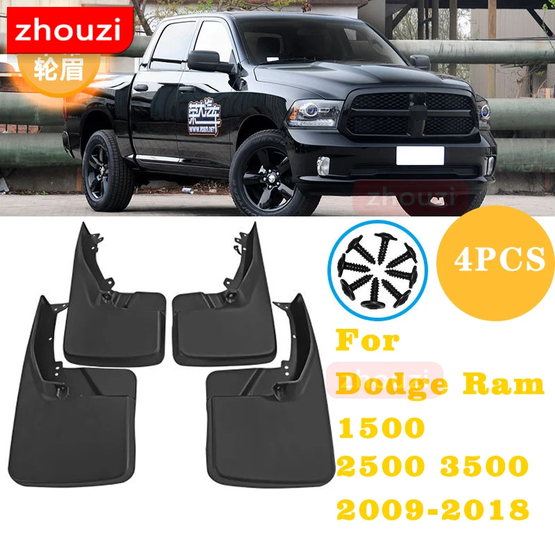 

4 шт., брызговики-щитки для Dodge Ram 1500 2500 3500 2009-2018
