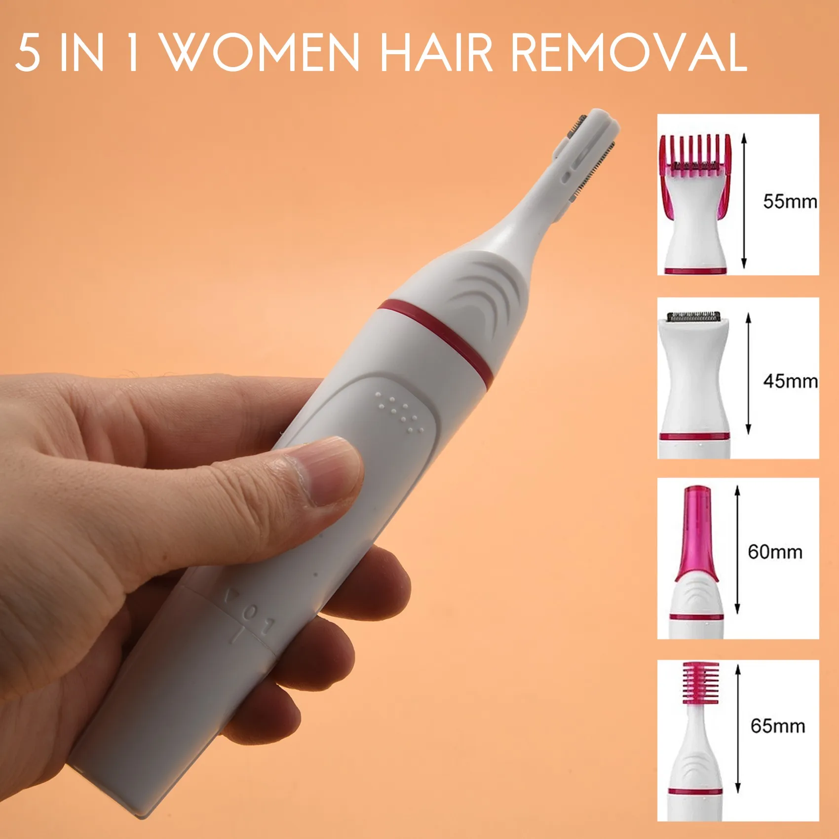 Бритва для удаления волос 5 в 1 женский электрический станок бритья триммер