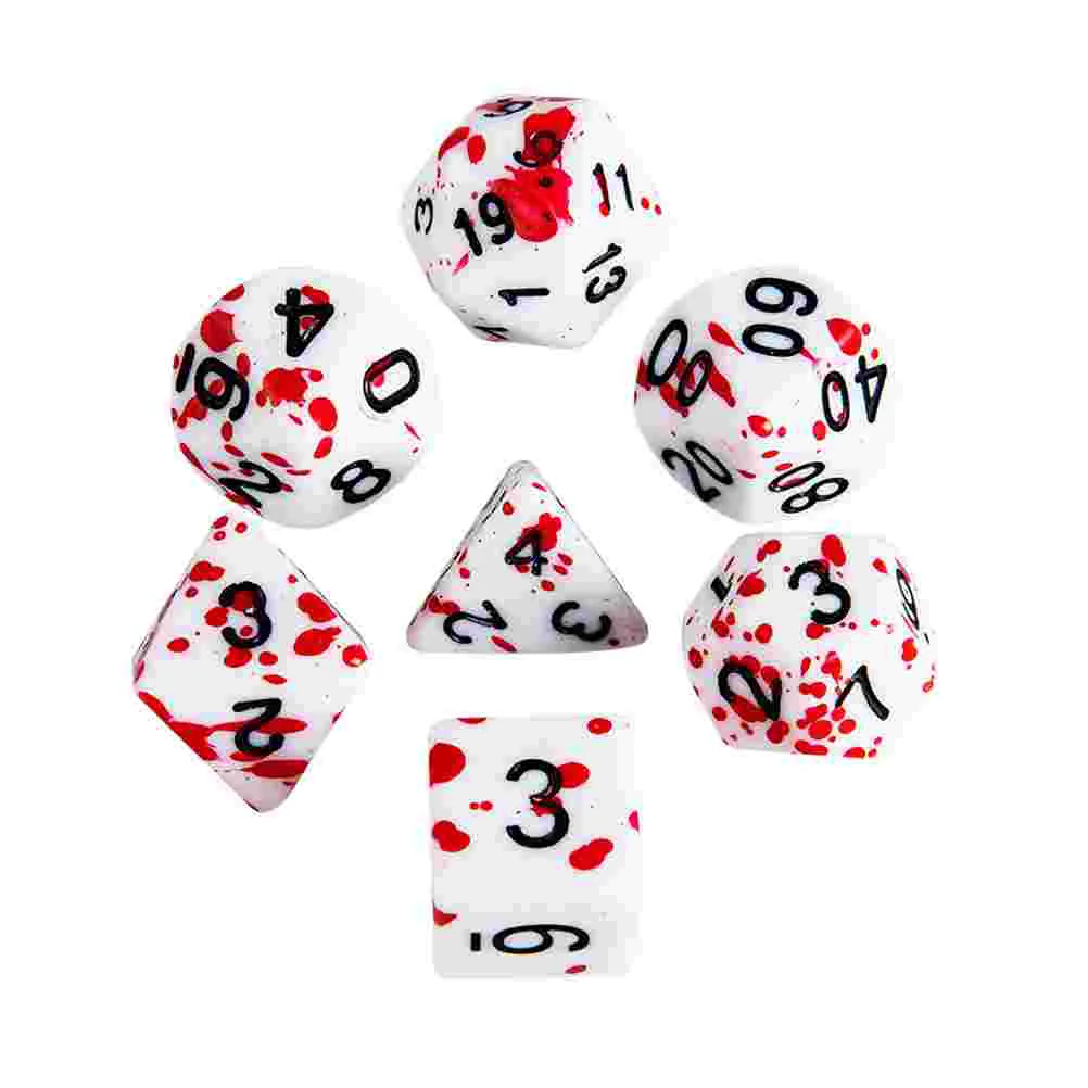 

1 Set of Bloody Dices Funny Dice Game Props Blood Dices Board Game Dices Polyhedron Dices for Home Game People
