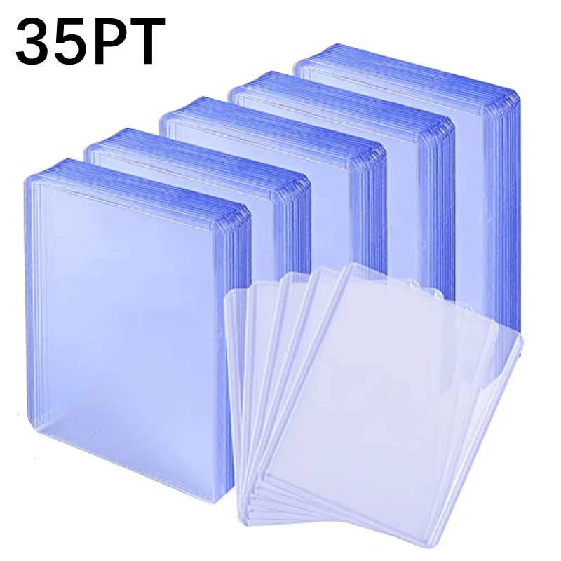 Transparent PVC Toploaders Protective Sleeves for Collectible Trading Basketball Sports Cards 35PT Game Card Holder Case 3x4inch