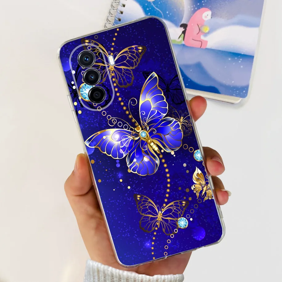 Фото Чехол для Huawei Nova Y70 чехол для Nova Y70 Plus ударопрочный прозрачный силиконовый мягкий бампер с милыми цветами для Huawei Nova Y71 Y 70 чехлы №3