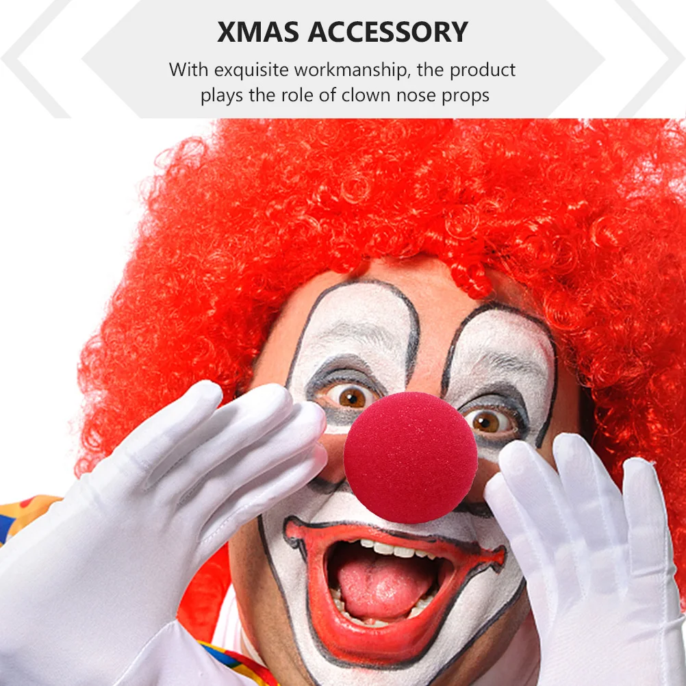 

50pcs 50MM clown nose sponge ball Clown Sponge Nose Clown Red Nose Ball for Masquerade Cosplay Party event performance