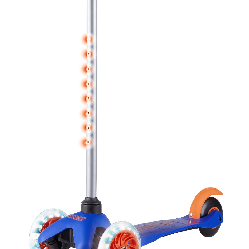 

3 Wheel Blue Scooter with Light up Wheels & Tbar, Unisex Ages 3+