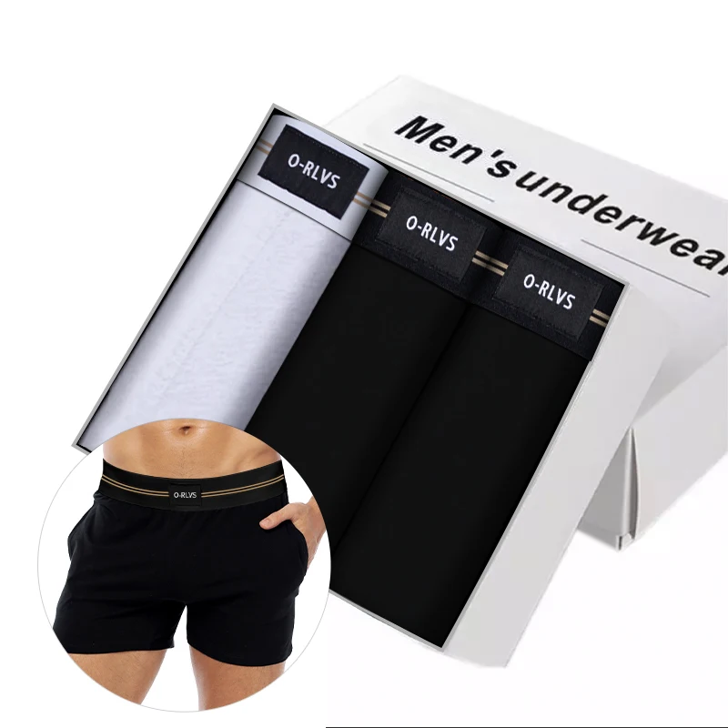 

3pcs Home Men Underwear Boxer Set Cotton Boxershorts Male Soft Breathable Sexy Man Boxers Comfortable Fitness Free Shipping