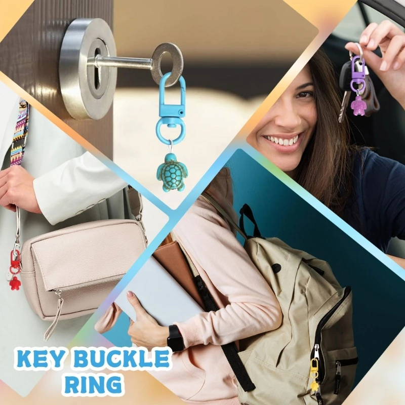 Коллекция разноцветных брелоков с черепахами из 24 штук для наград и жетонов