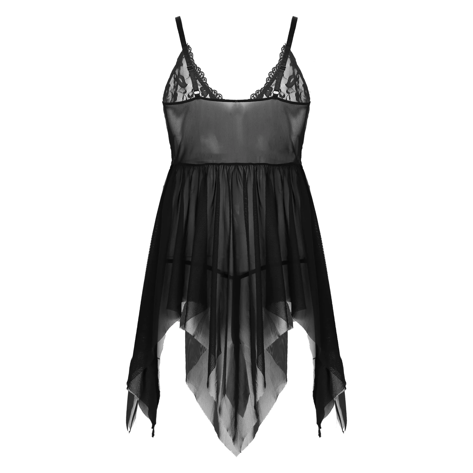 Мужское нижнее белье с цветочными кружевными чашками и V-образным вырезом ночная