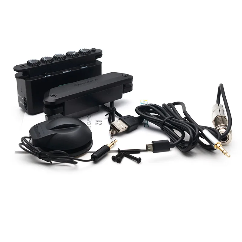 

Skysonic R2 RESONANCE Pickup Magnetic Mic Pickup with Reverb Chorus Delay Effect Guitar Pickup with Resonant Speaker