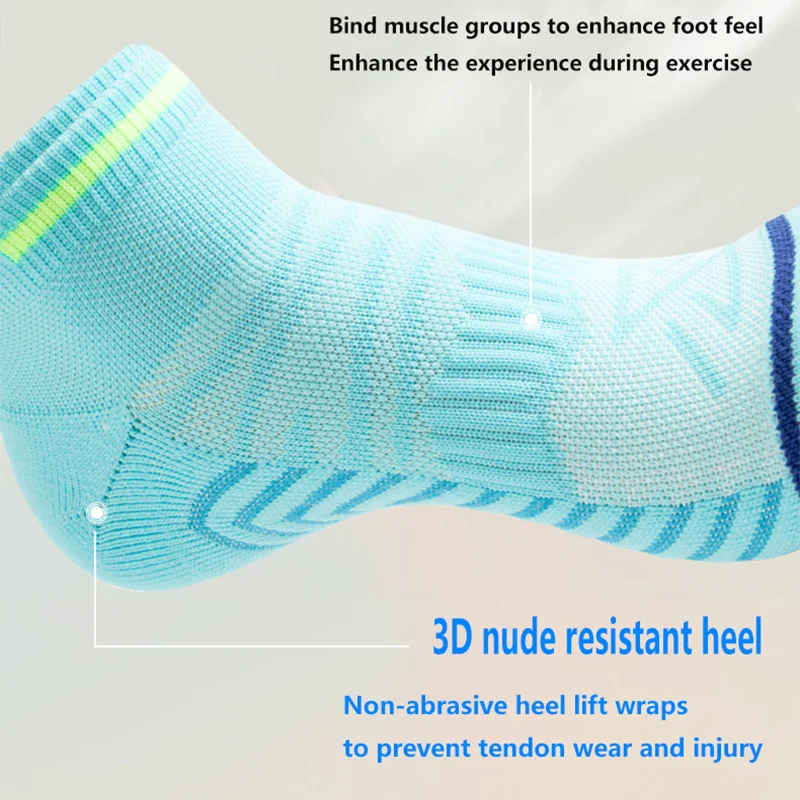YUPAO Pure Cotton Sports for Woman Socks Breathable Anti Slip Absorption Quick Dry Running Fitness Stretch Men Short Socks