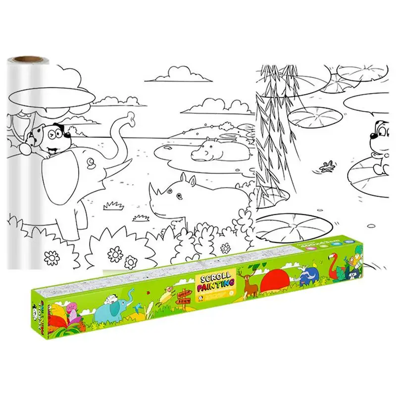 

Рулон цветной бумаги большой рулон цветной бумаги гигантский стол цветной лист для мальчиков и девочек животных мир и красочные растения т...