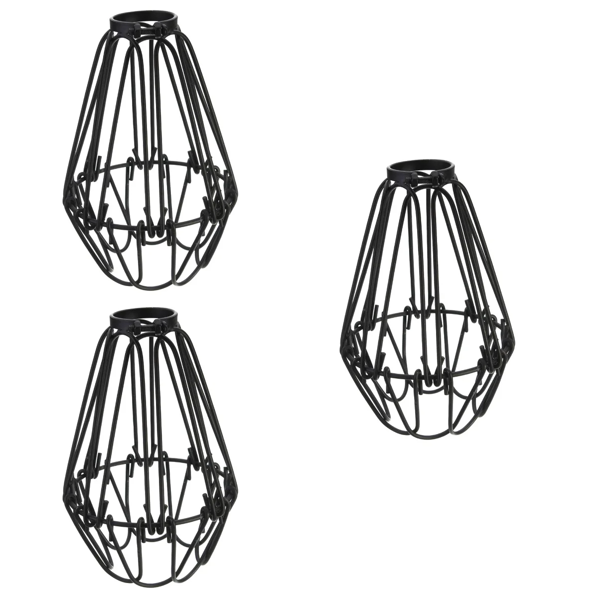 

3 pcs Pendant Lamp Shades Vintage Iron Wire Fashion Light Lamp Racks for Restaurant Bar Cafe Home