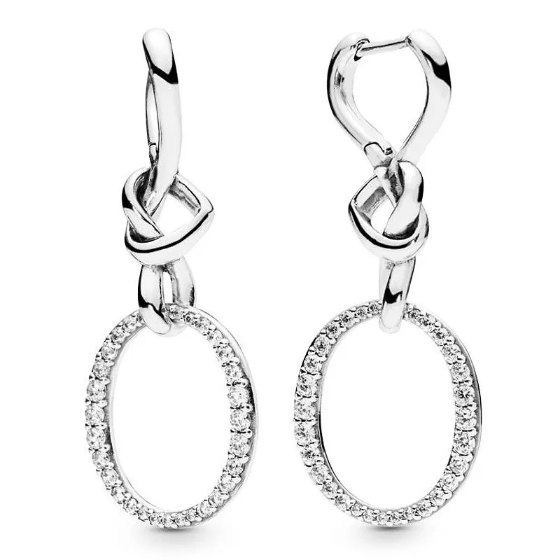 

Серьги-подвески женские из серебра 925 пробы с узелком
