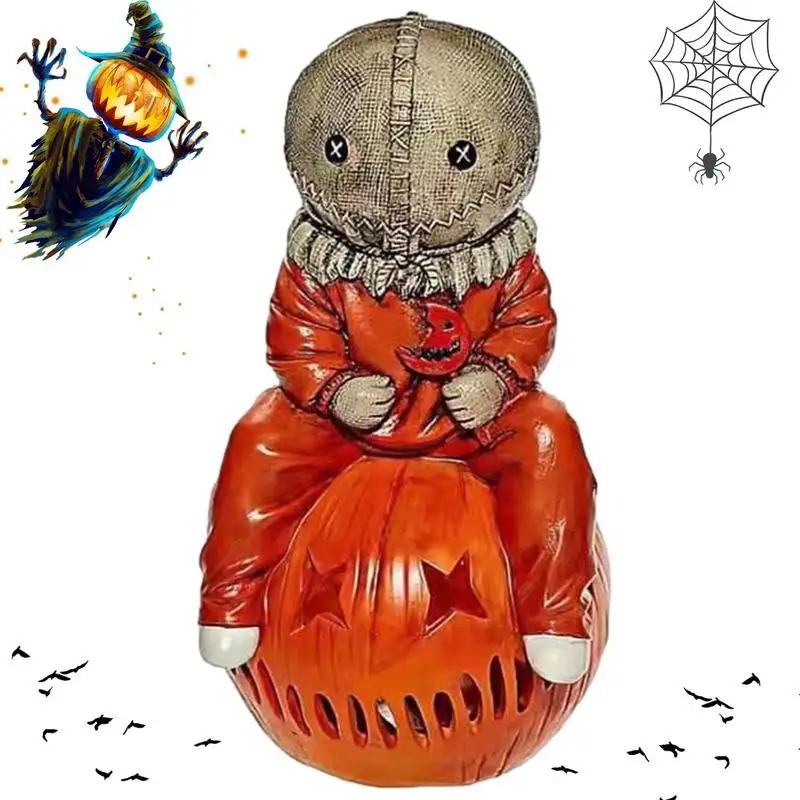 

Led Light Up Halloween Party Decorations Lamps Horror Movie Statue Scary Glowing Statues Resin House Table Outdoor Garden Decor