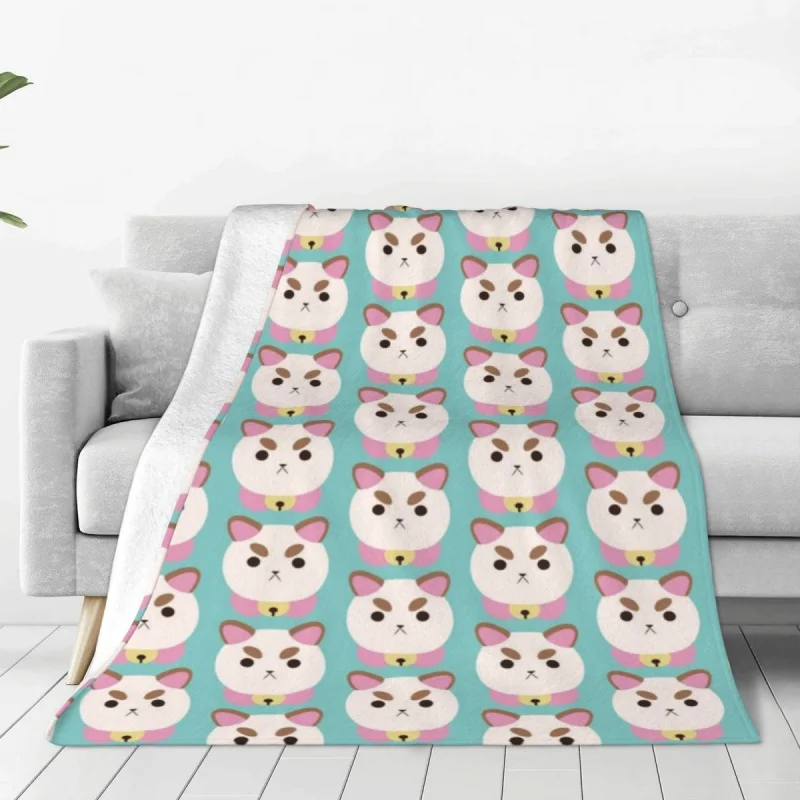 

Bee And Puppycat Knitted Blankets Coral Fleece Plush Awesome cute cartoon anime Soft Throw Blanket for Airplane Travel Bedspread