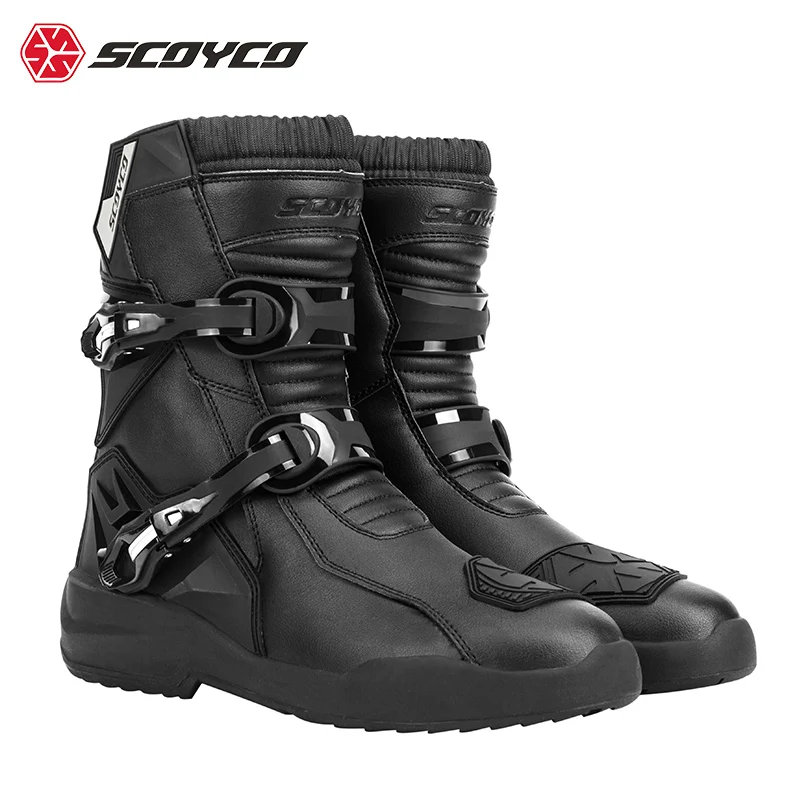 

Breathable Mountain Climbing Boots SCOYCO Anti-slip Wear-resistant Waterproof Protective Equipment Motorcycle Riding Shoes