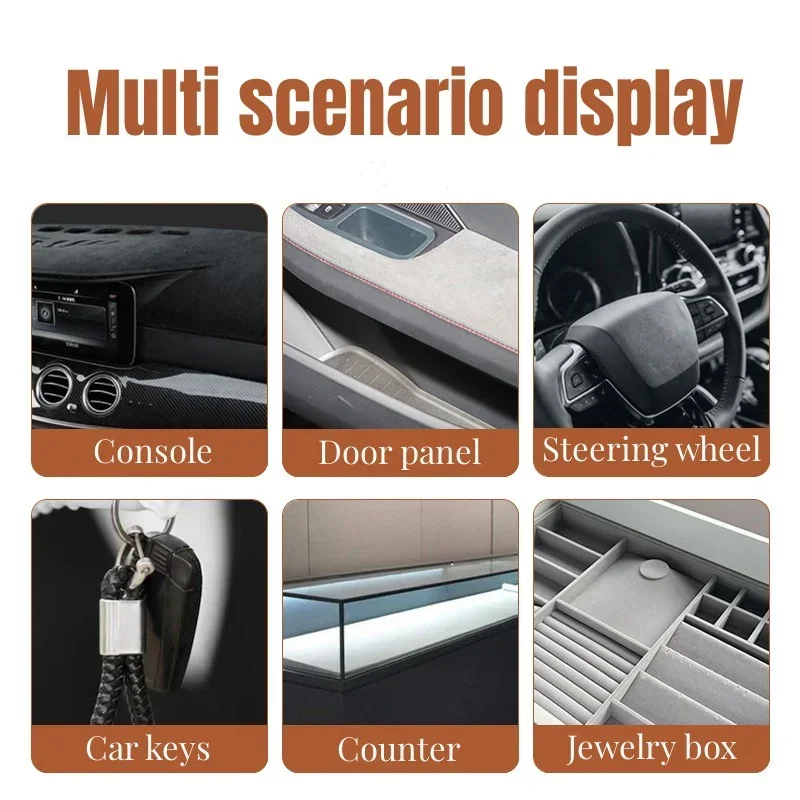 Размера плюс черный самоклеящийся замшевый тканевый кожаный липкий эластичный