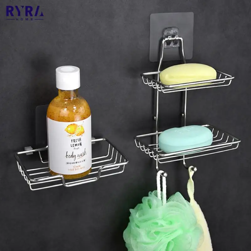 

Высококачественный держатель для мыла, двухслойный держатель для мыла, настенный держатель для мыла, губки, тарелки, аксессуары для ванной ...